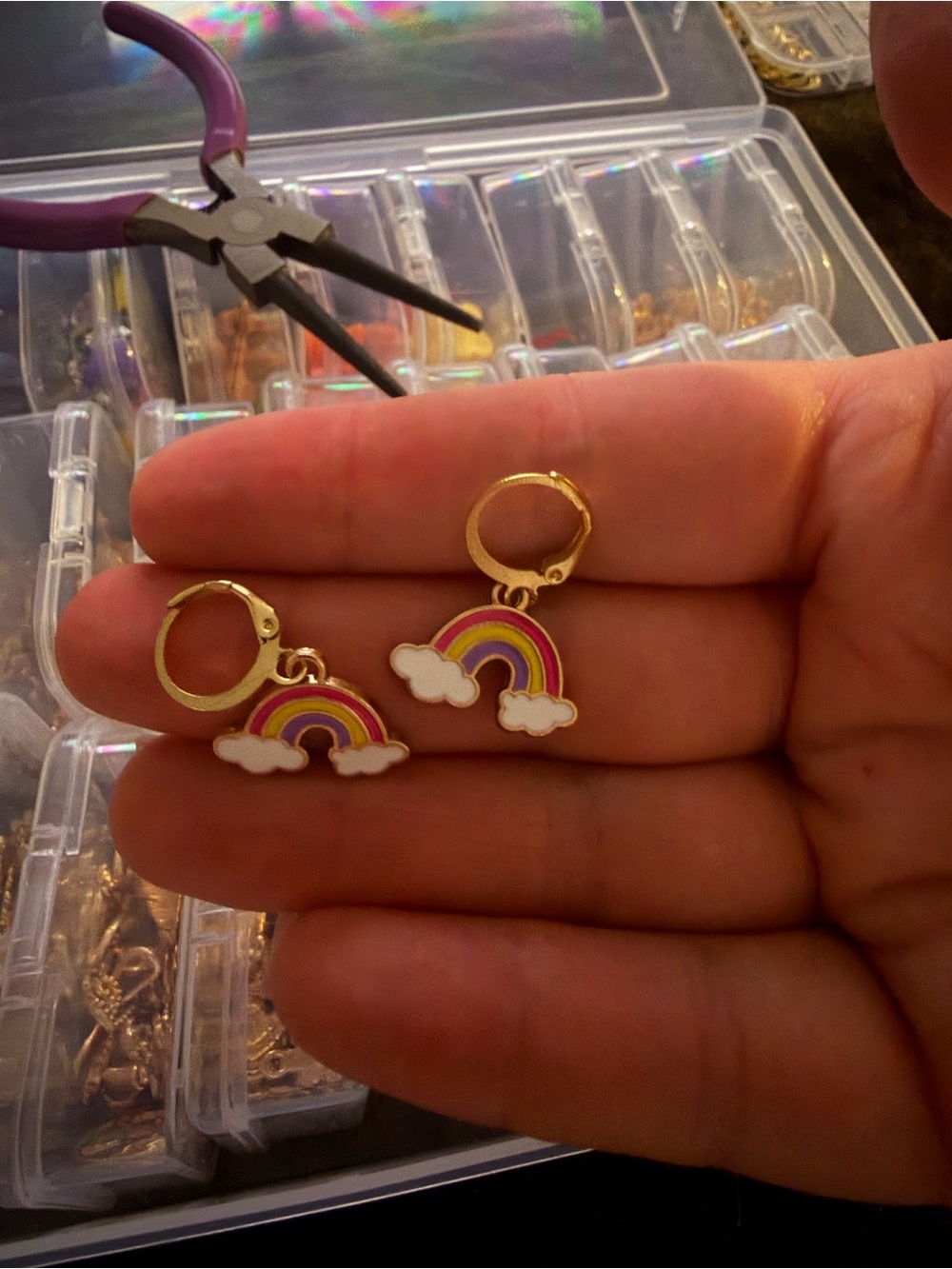 Rainbow Earrings - Handmade
